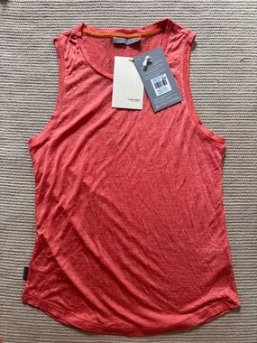 Icebreaker sphere II tank top cool lite vibrant earth heather NEW womens XS